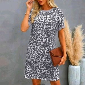 Brand new Soft leopard batwing dress